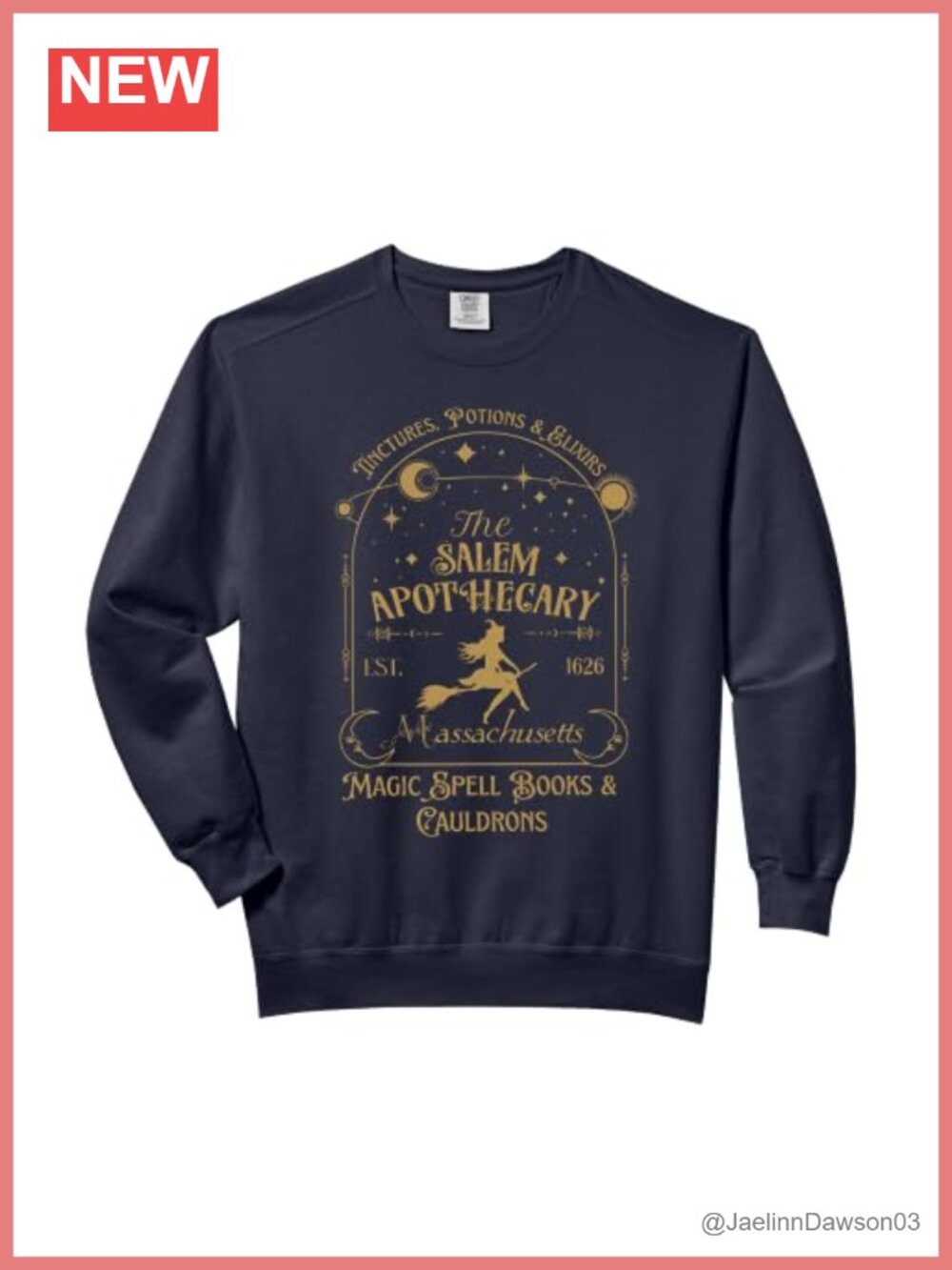 Boho Celestial Salem Apothecary Est 1626 Witchy Halloween Sweatshirt